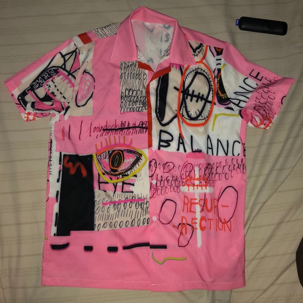 Men’s multicolored button up shirt